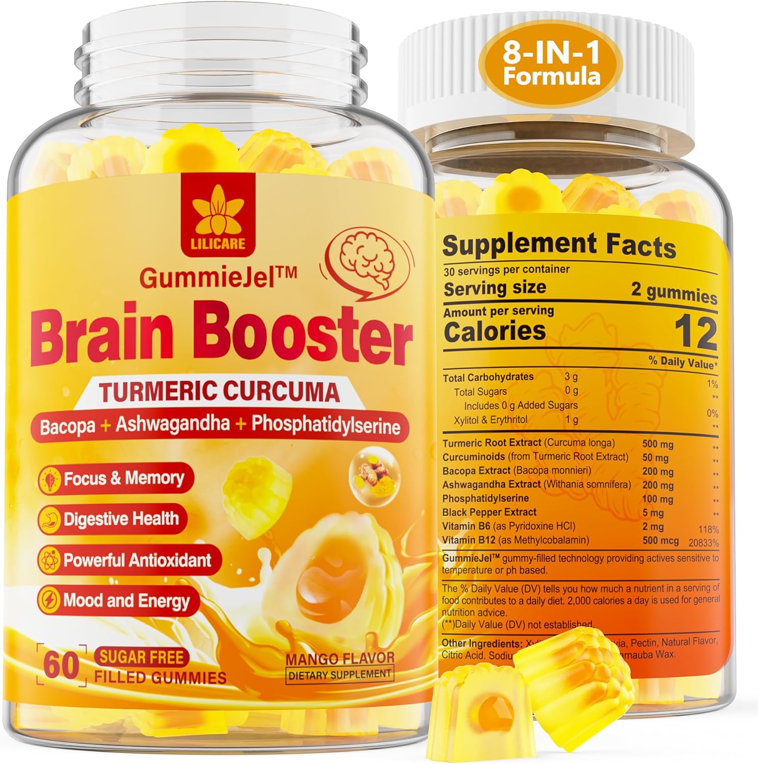 Sugar Free Brain Gummies, Phosphatidylserine Supplement