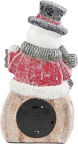 Miniatura 7 de Estatua de muñeco de nieve con luces LED para decoración de Navidad, decoración de vacaciones para estantería, chimenea, manto, mesa de interior,