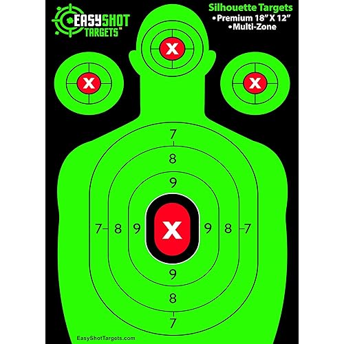 Shooting Targets 12 x 18inch Targets Highly Visible Neon Silhouette Paper Targets Heavy-Duty Paper Targets for Shooting in Short and Long Range Hunting Practice