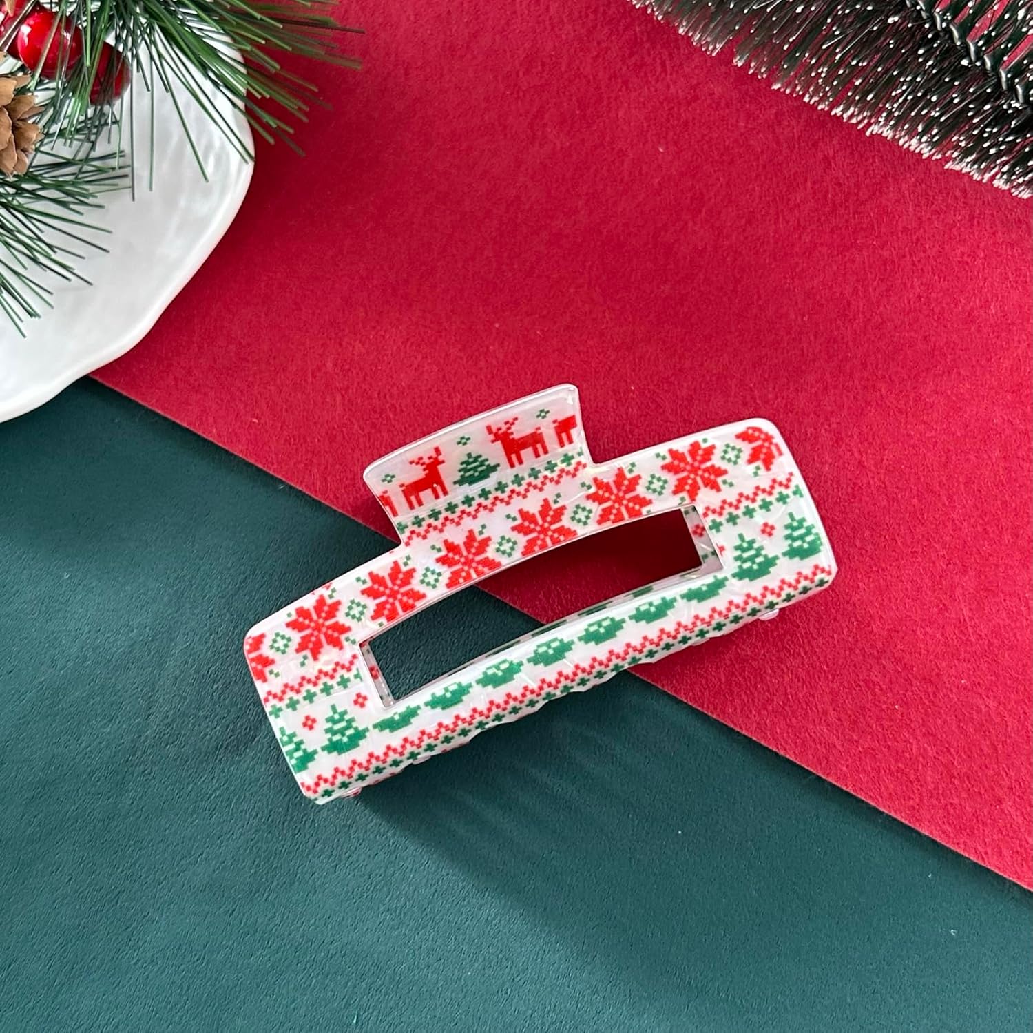 Christmas Large Hair Clips, Cute Hair Claw Clips for Thick or Thin Hair Winter Snowflake Hair Accessories Christmas Hair Clamp Clips Non Slip Strong Hold Hair Barrettes Xmas Hair Styling Decorations - Image 9