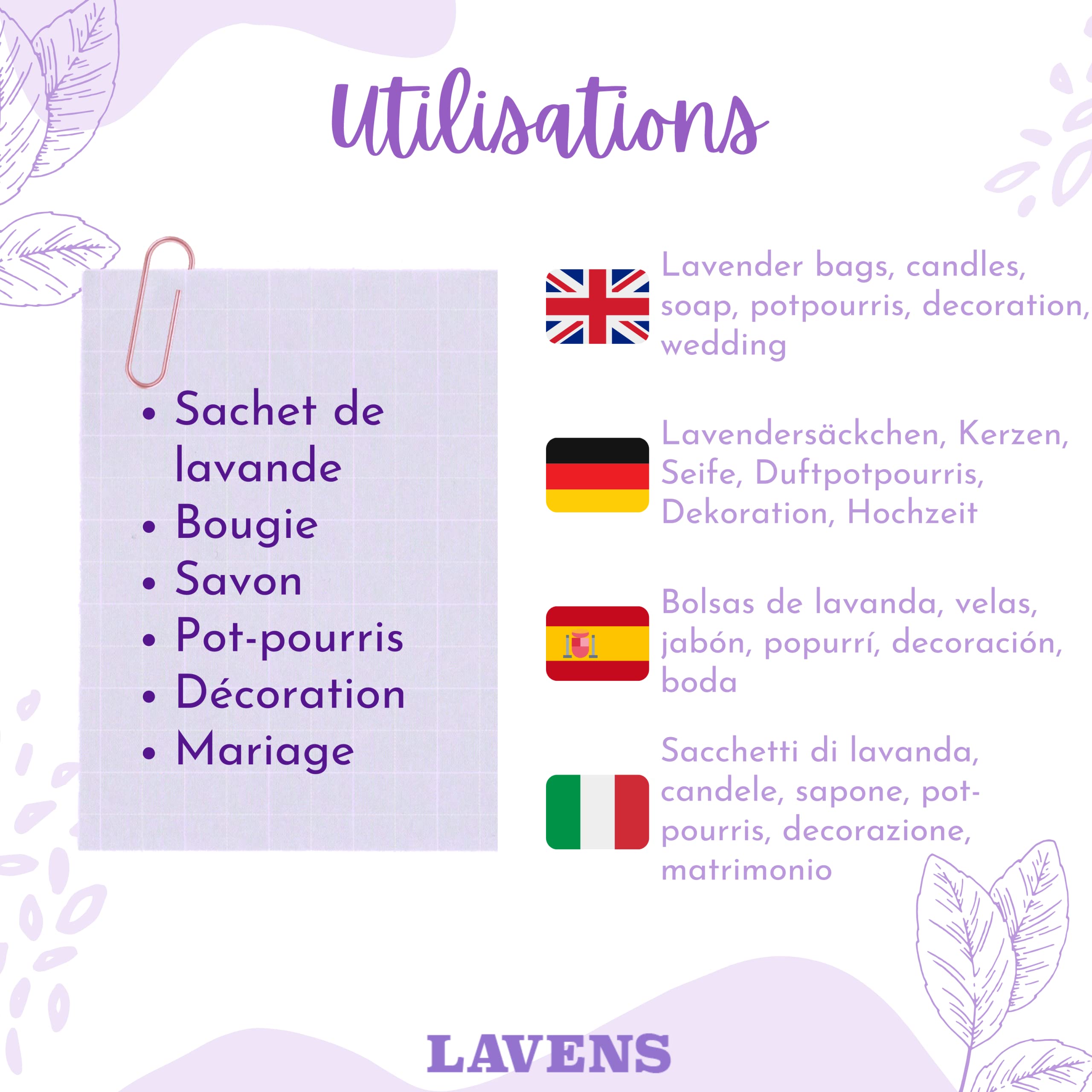 ADJUO Fleurs De Lavande Séchée Provence 250g + 10 Sachets Offerts - Lavande Parfumée Naturelle Pour Décoration, Relaxation Et Anti-Mites