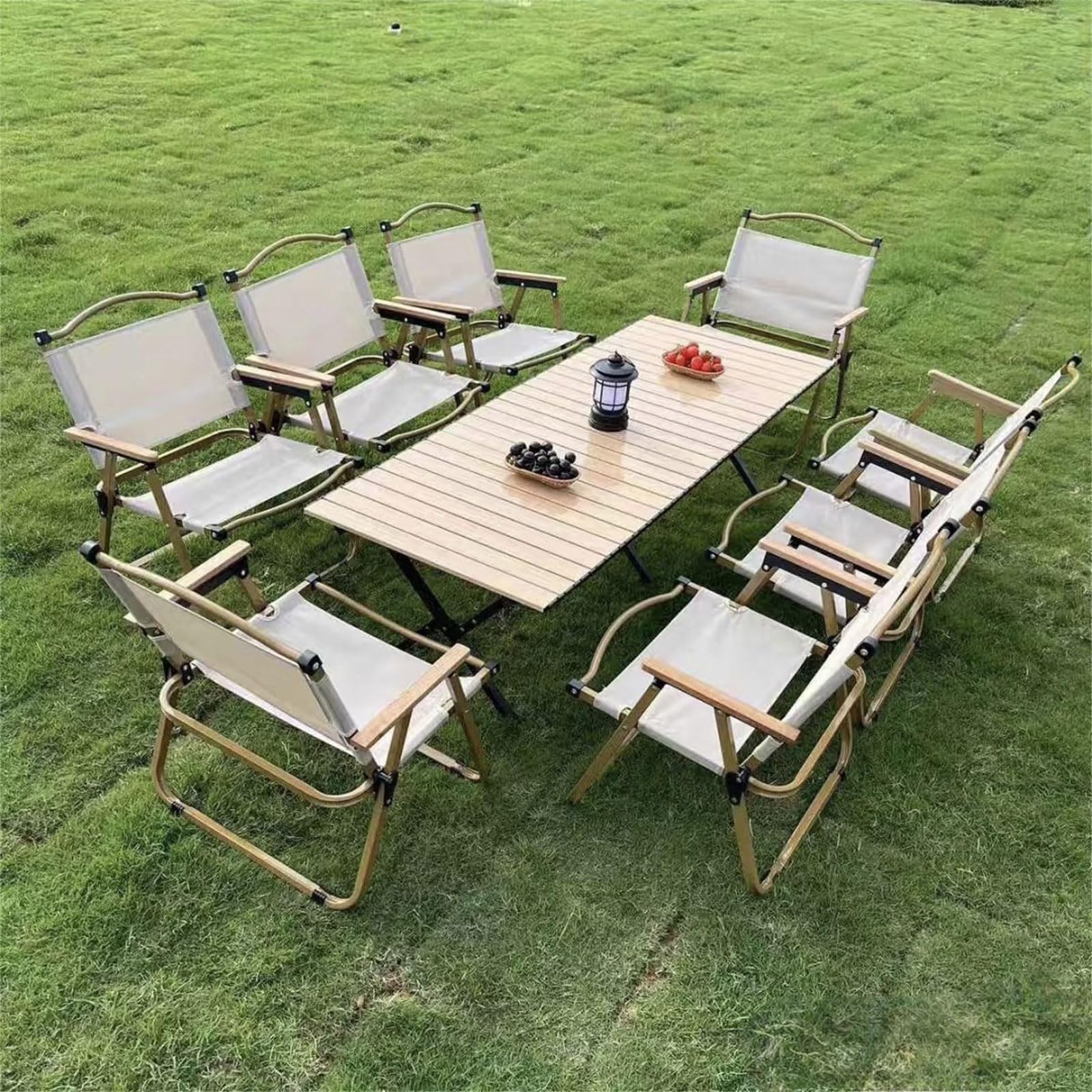 Przenośny wodoodporny składany stół na kemping na zewnątrz stół piknikowy z efektem drewna 90 x 60 x 45 cm zawiera torbę do przechowywania, idealny na grill, piesze wycieczki, pikniki i podróże