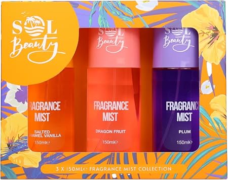 Sol Beauty 3-Pack Body Mist Set   150ml Each | Fruity & Sweet Scented Body Sprays for Women & Teens