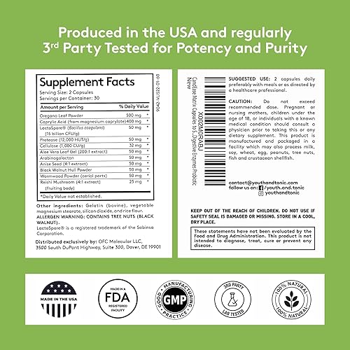 Miniatura 7 de Píldoras completas de matriz de desintoxicación para todo el cuerpo  CandEase y limpiador intestinal y paquete de agua  Suplemento de limpieza del