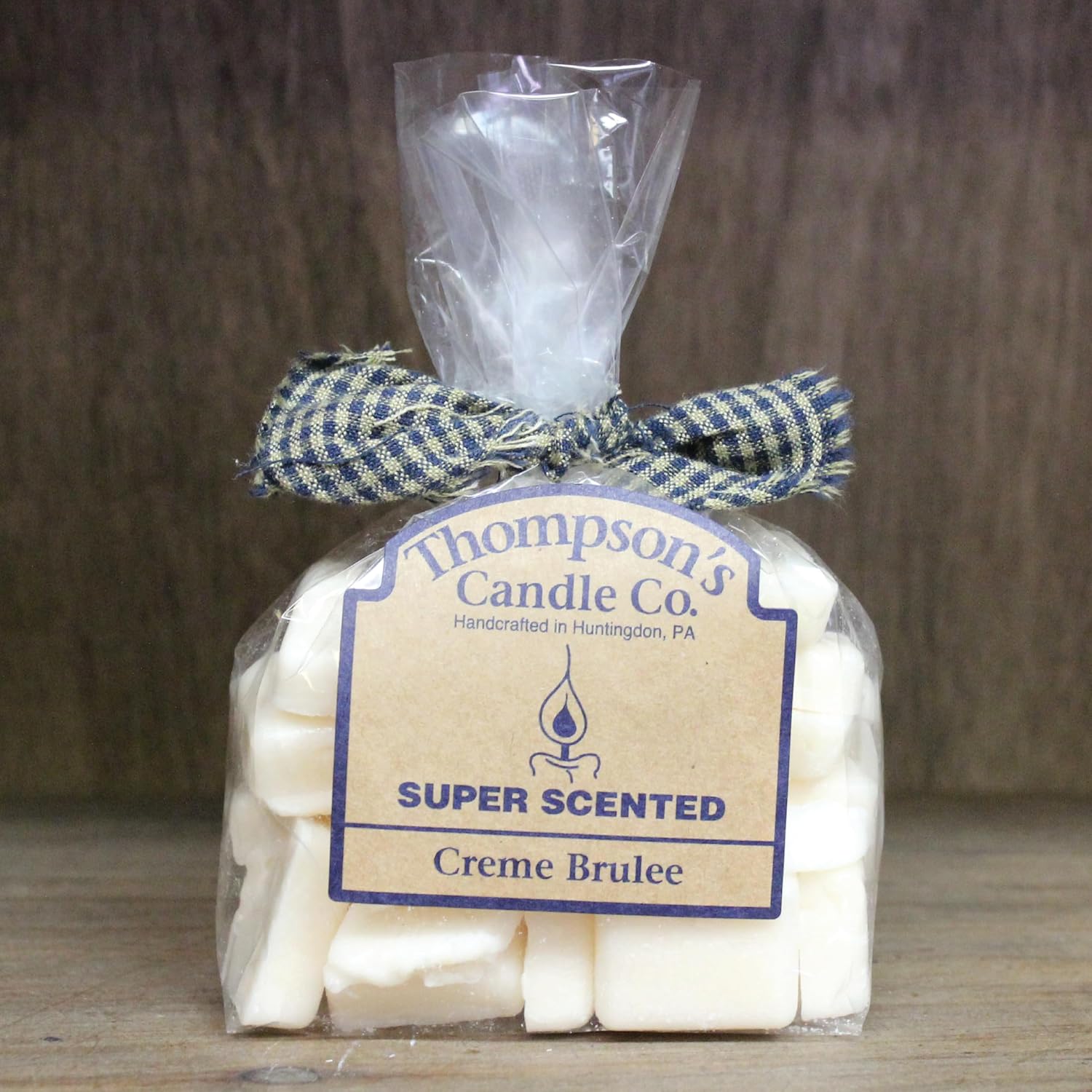 Thompson’s Candle Co. Super Scented Crème Brûlée Wax Crumbles – 6 oz Handcrafted Paraffin Wax Melts, Sweet Vanilla Custard Fragrance, Made in the USA