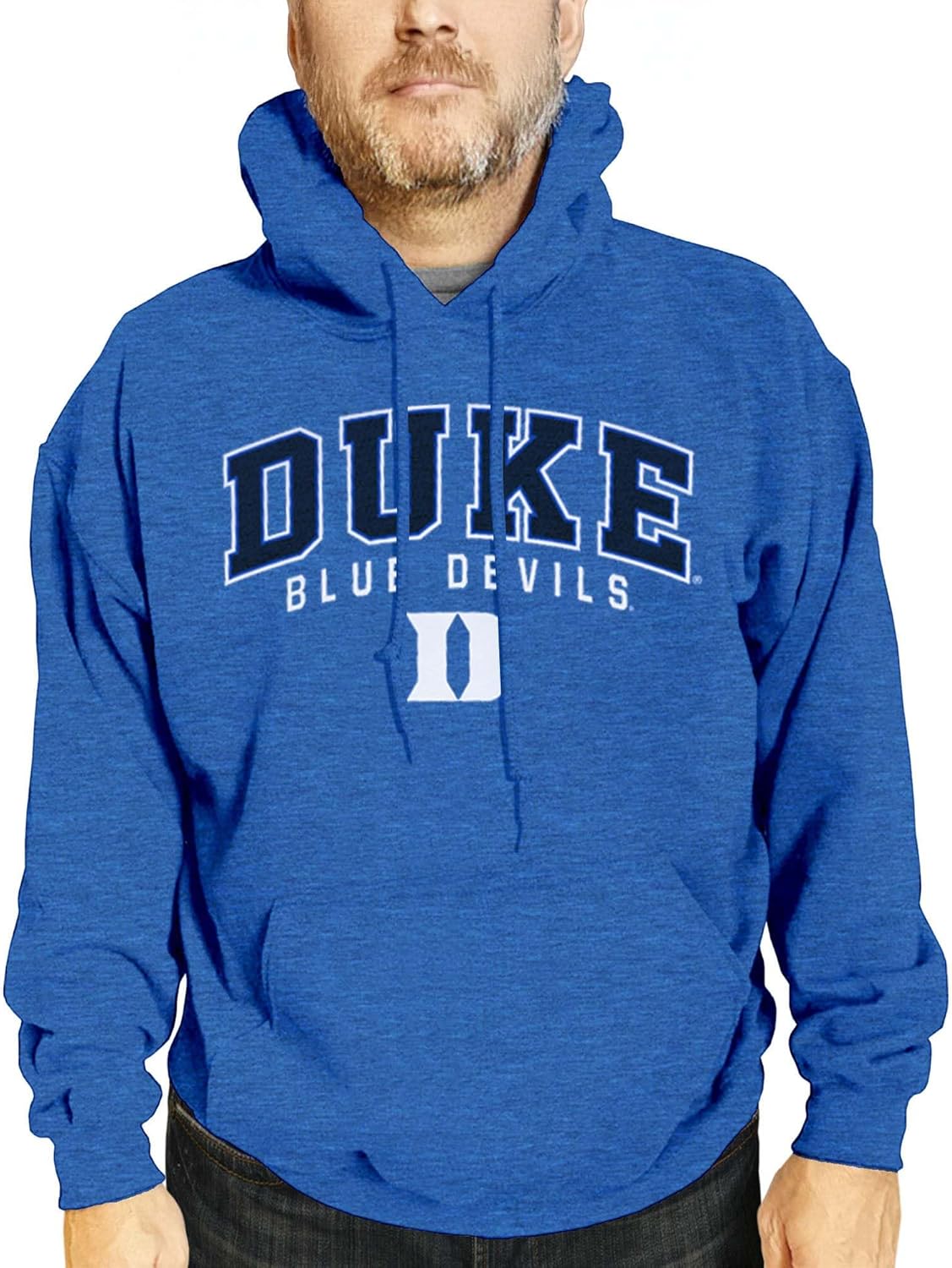 Campus Colors NCAA Adult Unisex Starting Fresh Heathered Hooded Fleece Sweatshirt, Cozy Cotton Poly Blend, Vintage Hoodie