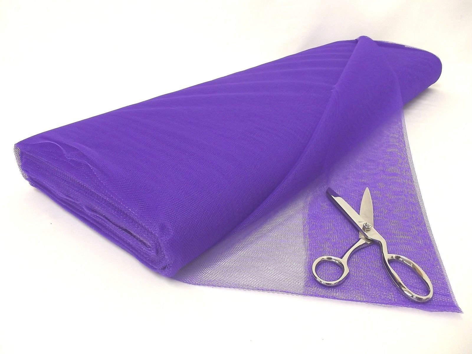 Tissu Tulle Violet 10m x 150cm en Polyester pour Robe de Soirée