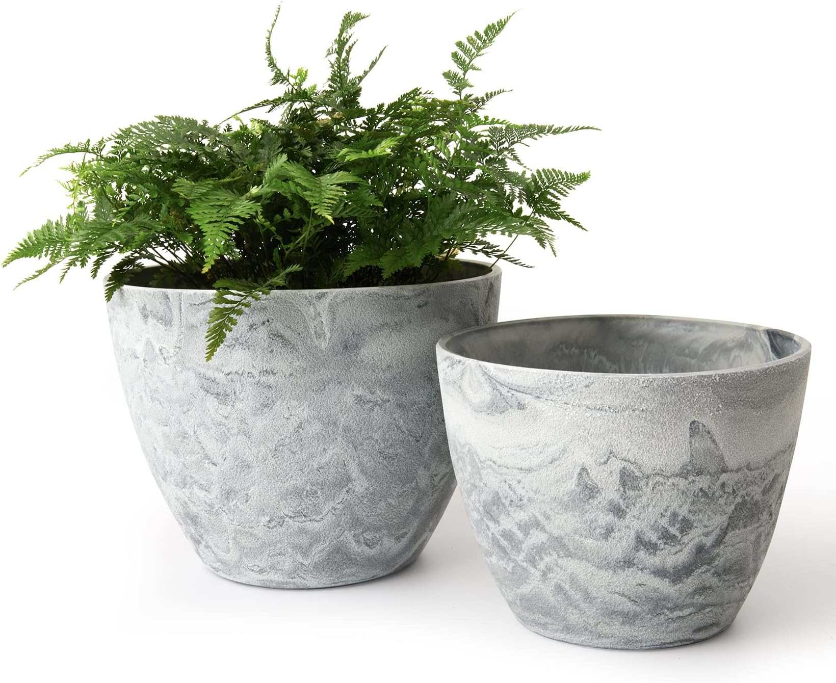 Planter Pots, Indoor Outdoor Flower Pot, 8.6+7.5 Inch 2 Pack
