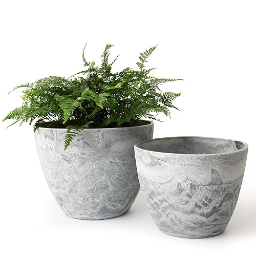 LA JOLIE MUSE Flower Pots Outdoor Garden Planters, Indoor Plant