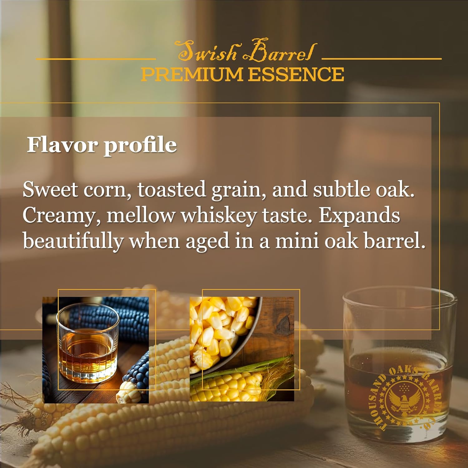 Texas Sweet Corn Whiskey Essence Flavoring (5 Pack) Liquor Flavor Refill Packets for Bootleg Kits & Barrel Aging, Swish Barrel Extract for Cocktails, Mixology & Moonshine Distilling, 5 x 20ml (.65oz)
