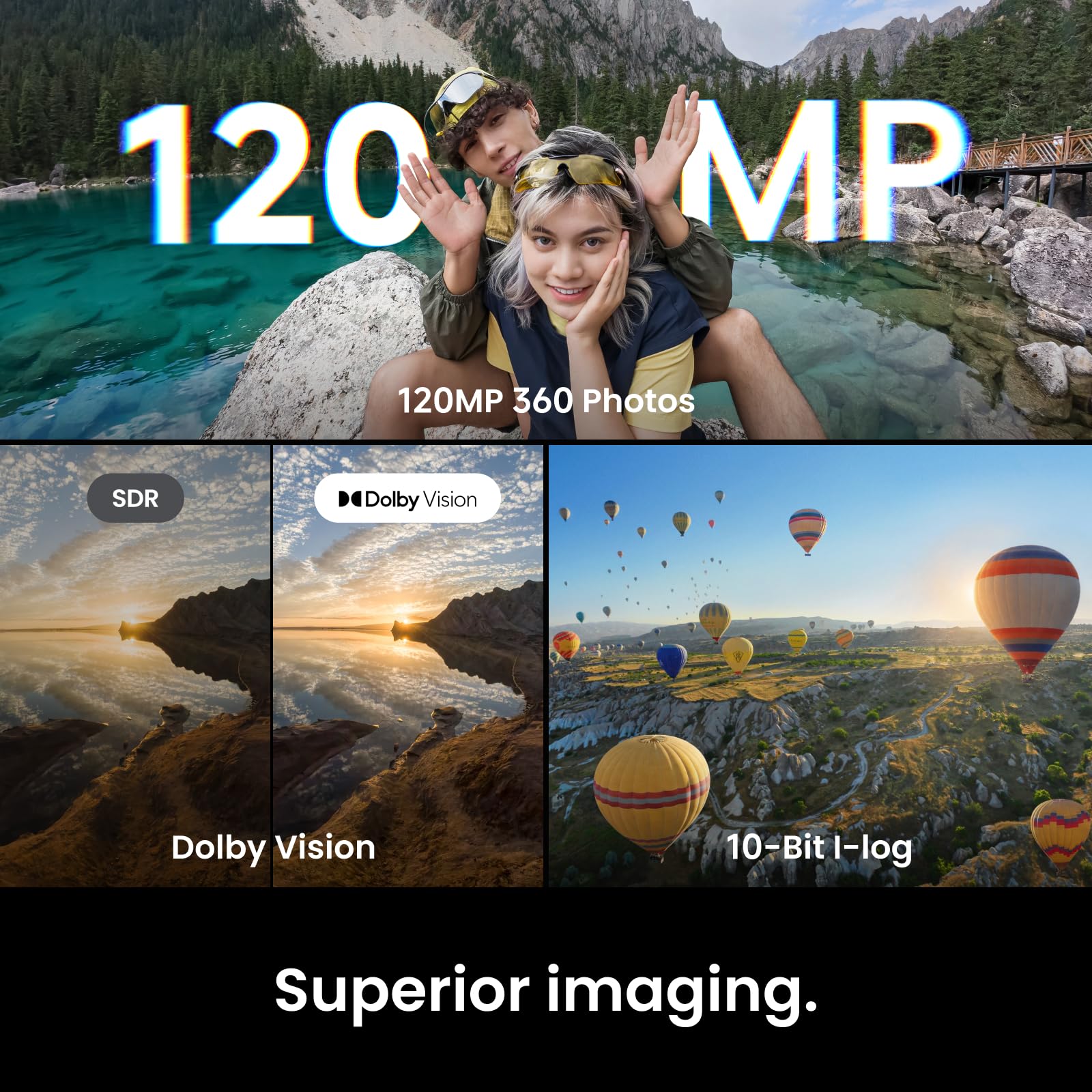 Insta360 X6 Essentials-Bundle– 8K 360 Grad Kamera mit 1/1,1"-Sensoren | Action-Kamera, zwei spezielle quadratische 1/1,1"-Sensoren, Dreifach-KI-Chip, Austauschbare Linse 2.0, 140 Minuten 8K Video
