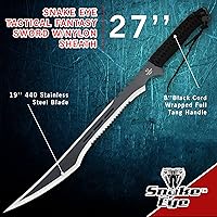 Vista 56 de Snake Eye Tactical Fantasy Sword w/Nylon Sheath Machete Outdoors Camping