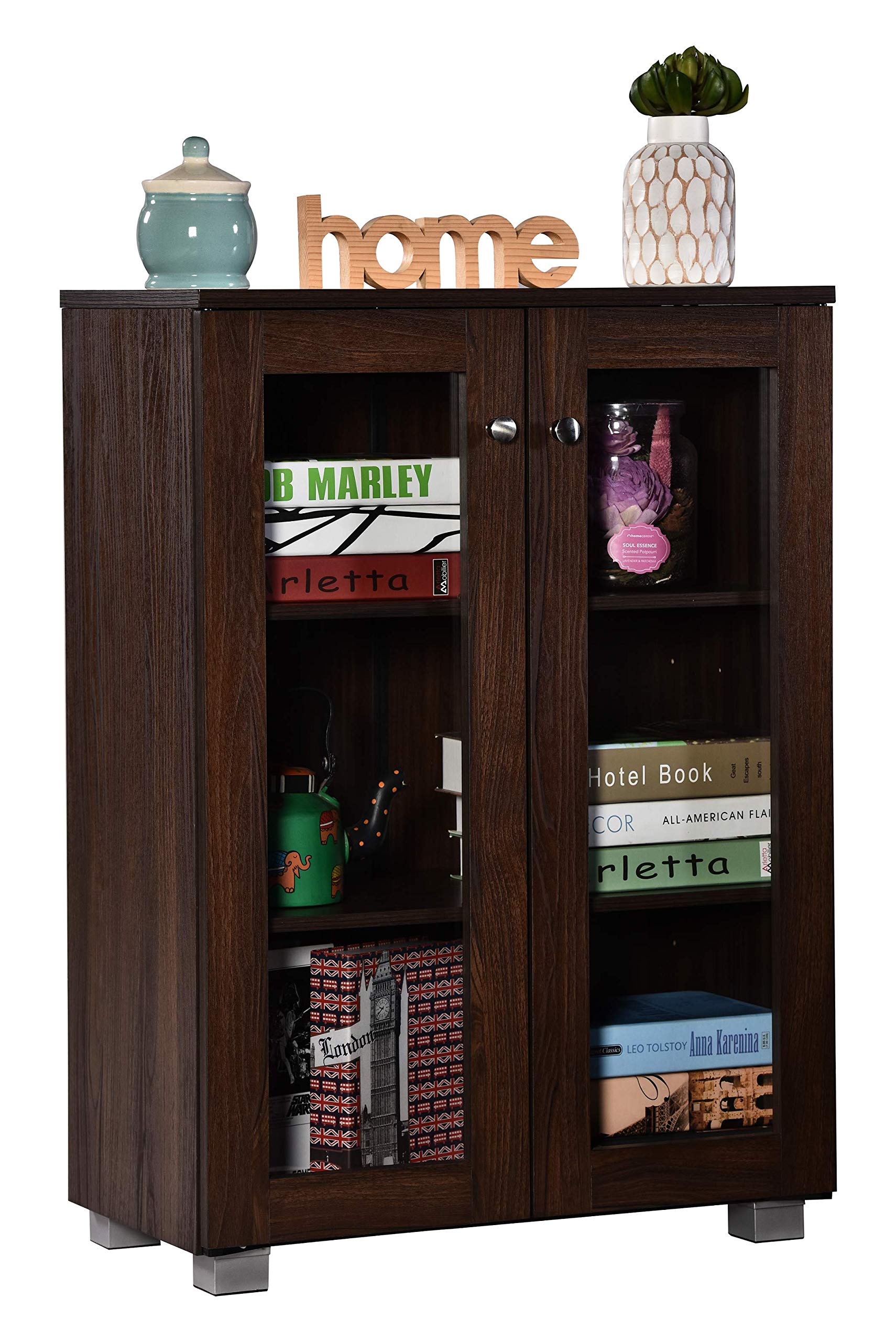DeckUp Awana Engineered Wood Book Shelf and Display Unit ( Set of 1 ,Walnut, Matte Finish)-picture-35