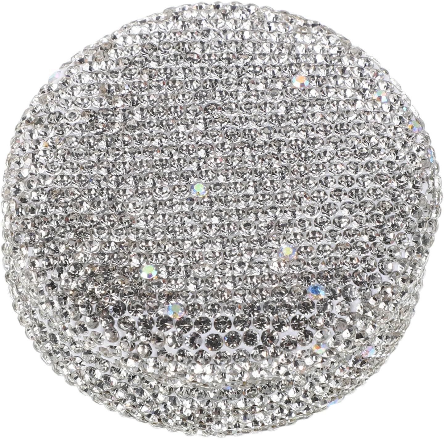 Refillable Mini Loose Powder Case for Women 10g Portable Compact Makeup Holder with Bling Rhinestone Design and Puff for Daily Use and Travel