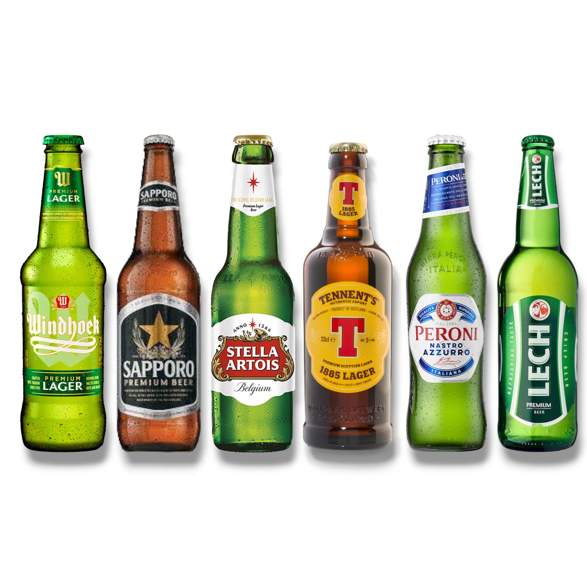 Premium Bier Weltpaket - Beer Tasting-Geschenkset- Lager/Pils Mixpaket- Inkl. Haus der Biere Berlin Bierdeckel (24 Flaschen)