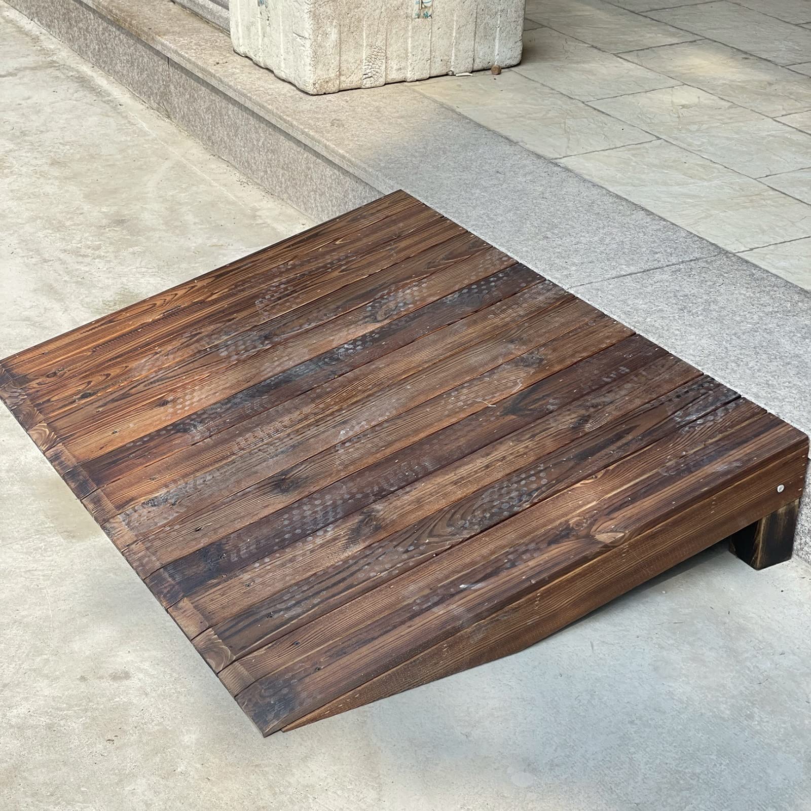 Rampas de Madera para Sillas de Ruedas para el hogar- 4/7/7.8/9.8 Pulgadas de Elevación, Rampas de Umbral de Servicio Pesado para Scooters Andadores Bicicletas, Puerta Delantera/Rampa de Entrada al