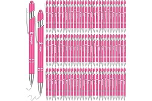 Tenceur Breast Cancer Awareness Pens, 100Pcs Pink Ribbon Pens Pack