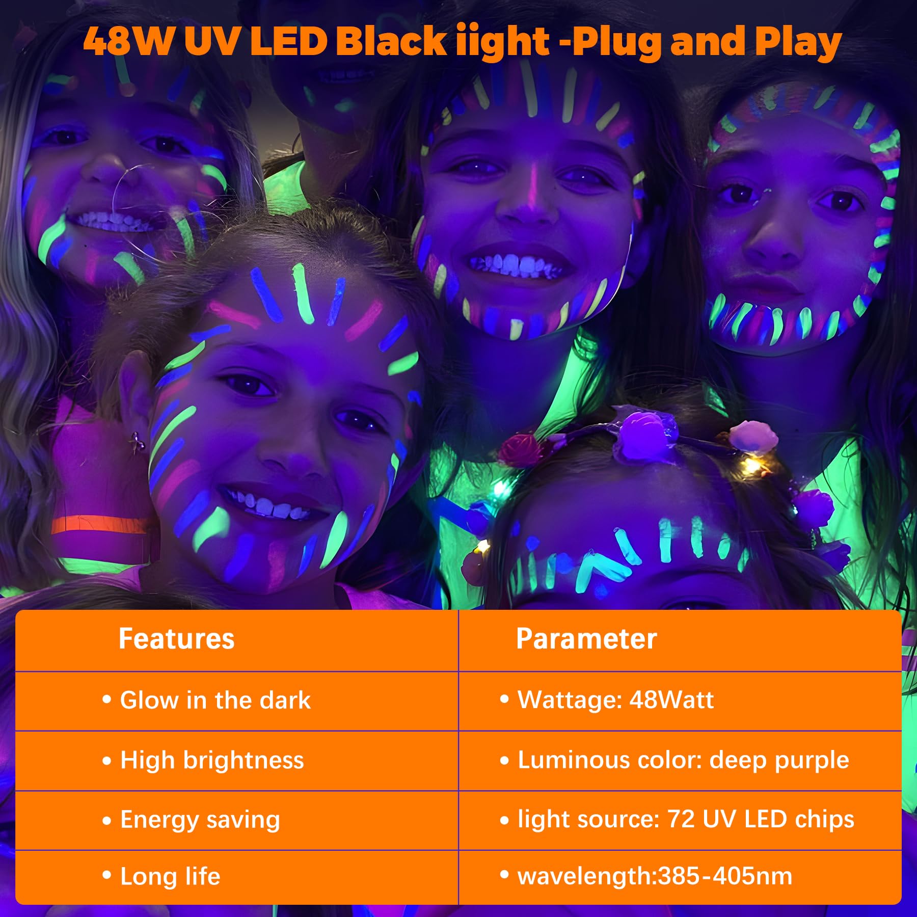 2 stuks oplaadbare blacklight-lamp UV 10W blacklight buis 395