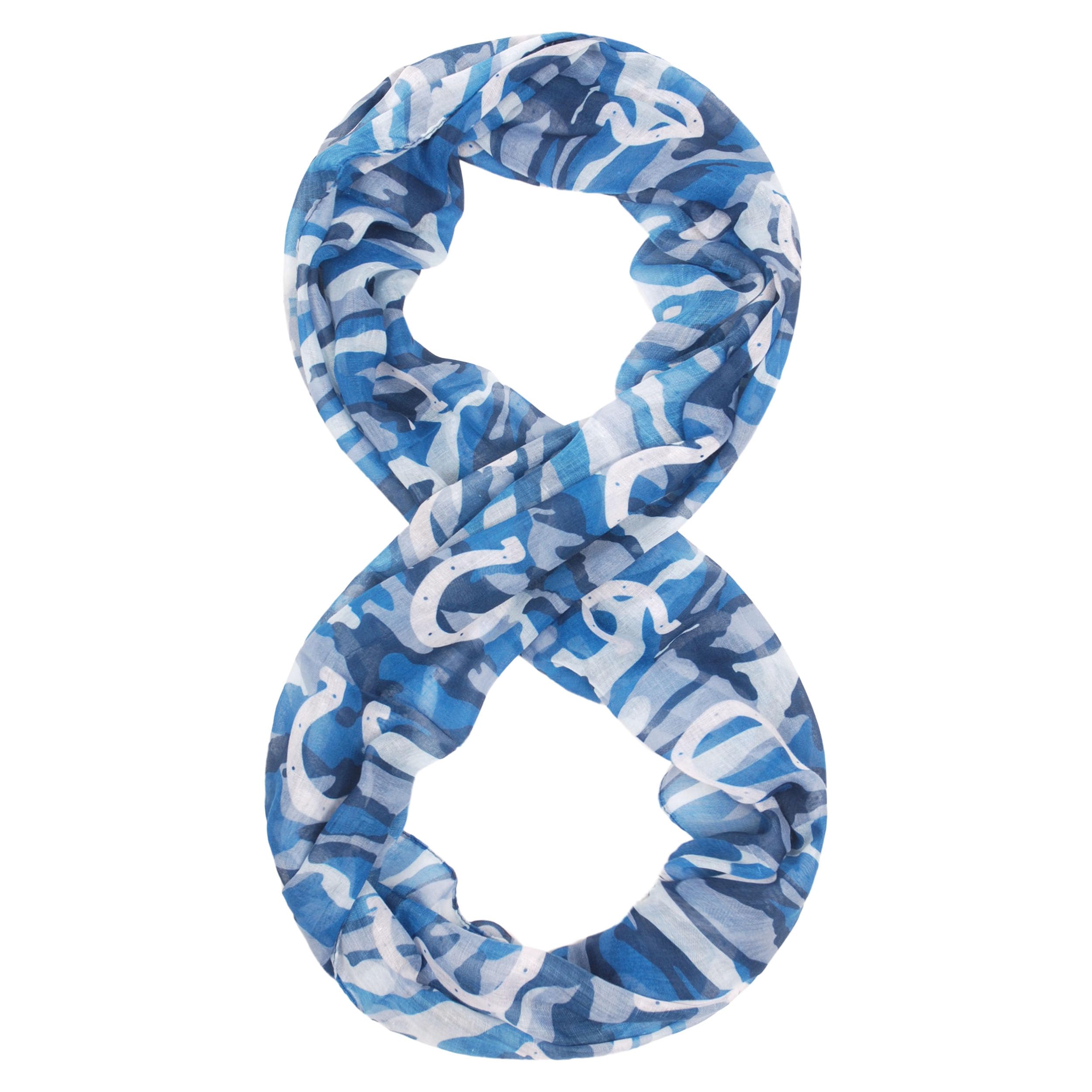 FOCO Indianapolis Colts Camouflage Infinity Scarf - NFL Women's Camo Lightweight Sheer Scarf