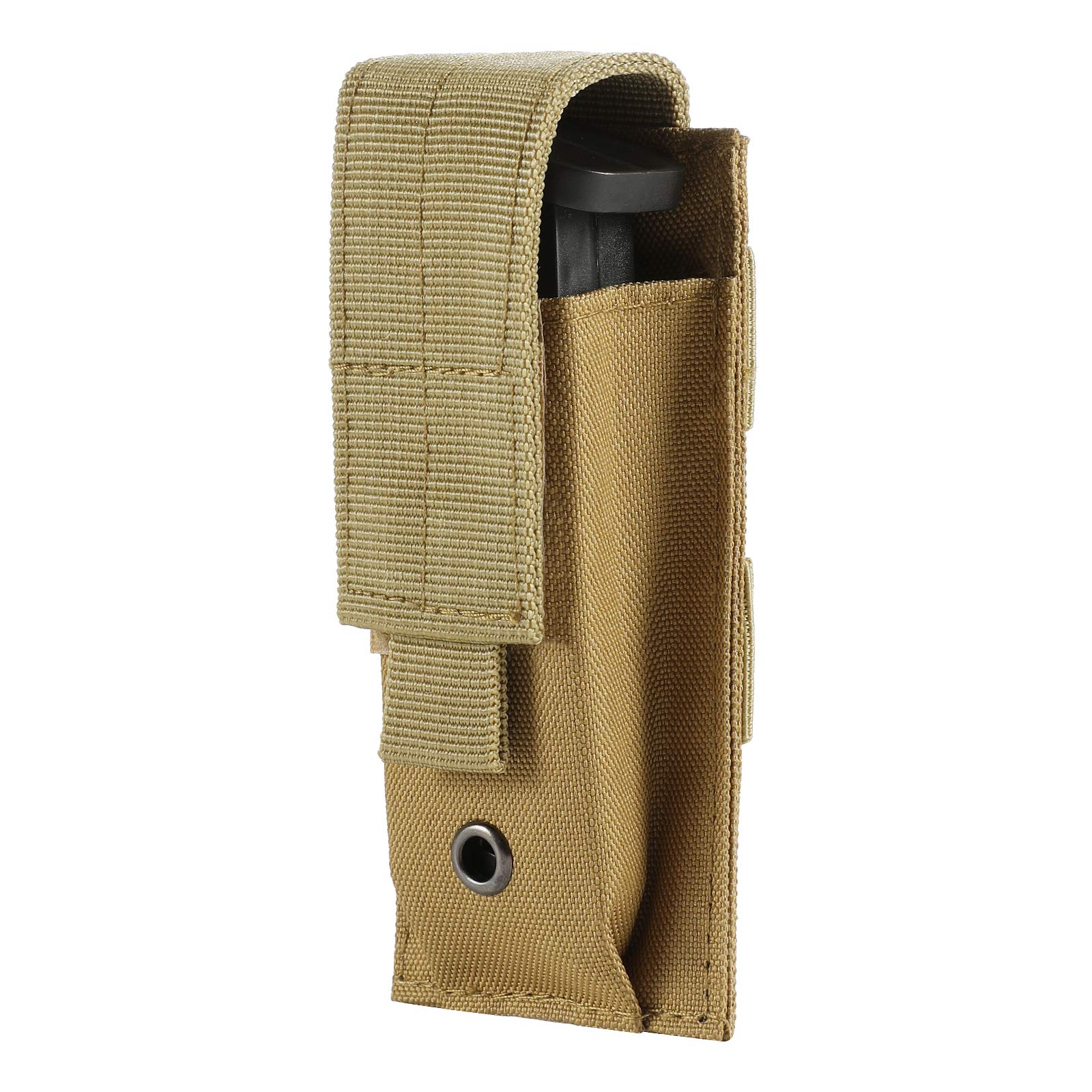 FRTKK Tactical Single/Double Pistol Mag Pouch Outdoor Molle Open-Top Magazine Pouch for Glock M1911 92F