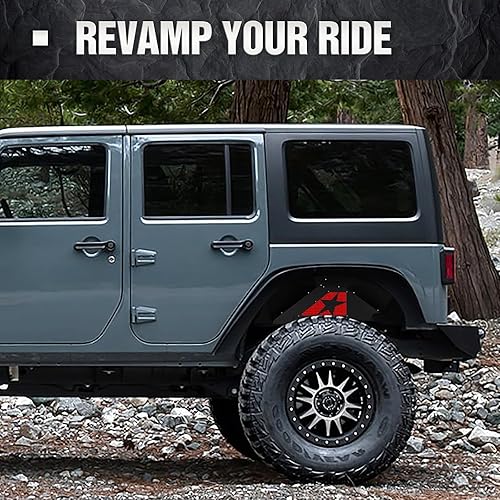 Vista 42 de Protectores de guardabarros interiores traseros compatibles con Wrangler JK y JKU Unlimited Sport Sahara Rubicon 2007-2018, protectores de barro