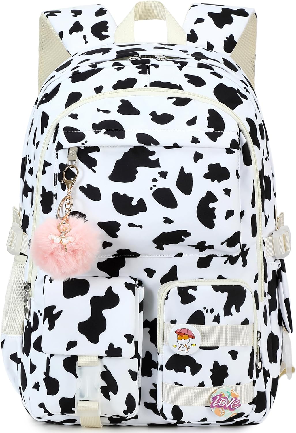 Hidds Backpack for Girls College School Backpacks Kids Bookbag School Bag Travel Laptop Daypack Teens Women (Black)