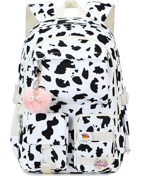 Hidds Backpack for Girls College School Backpacks Kids Bookbag School Bag Travel Laptop Daypack Teens Women (Black)