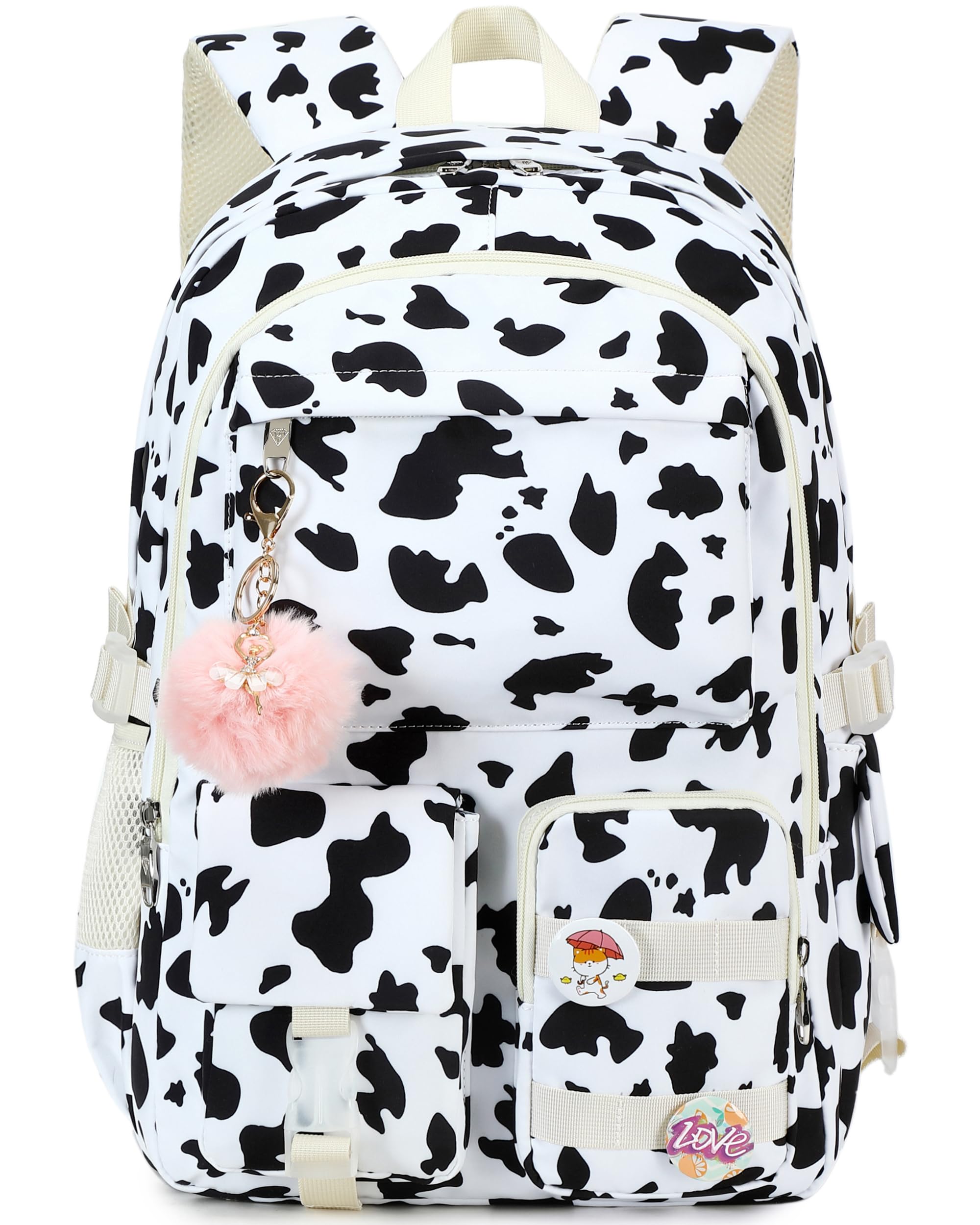 Hidds Backpack for Girls College School Backpacks Kids Bookbag School Bag Travel Laptop Daypack Teens Women (Black)