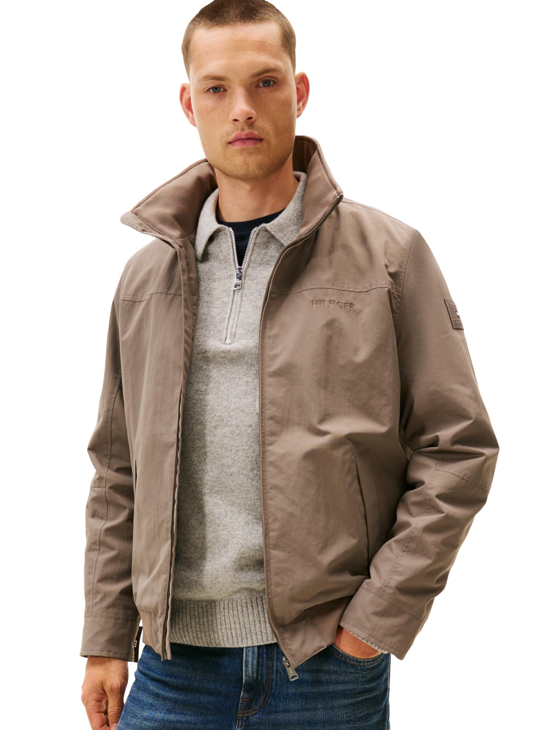 Tommy Hilfiger Men's Lightweight Waterproof Regatta Bomber Jacket