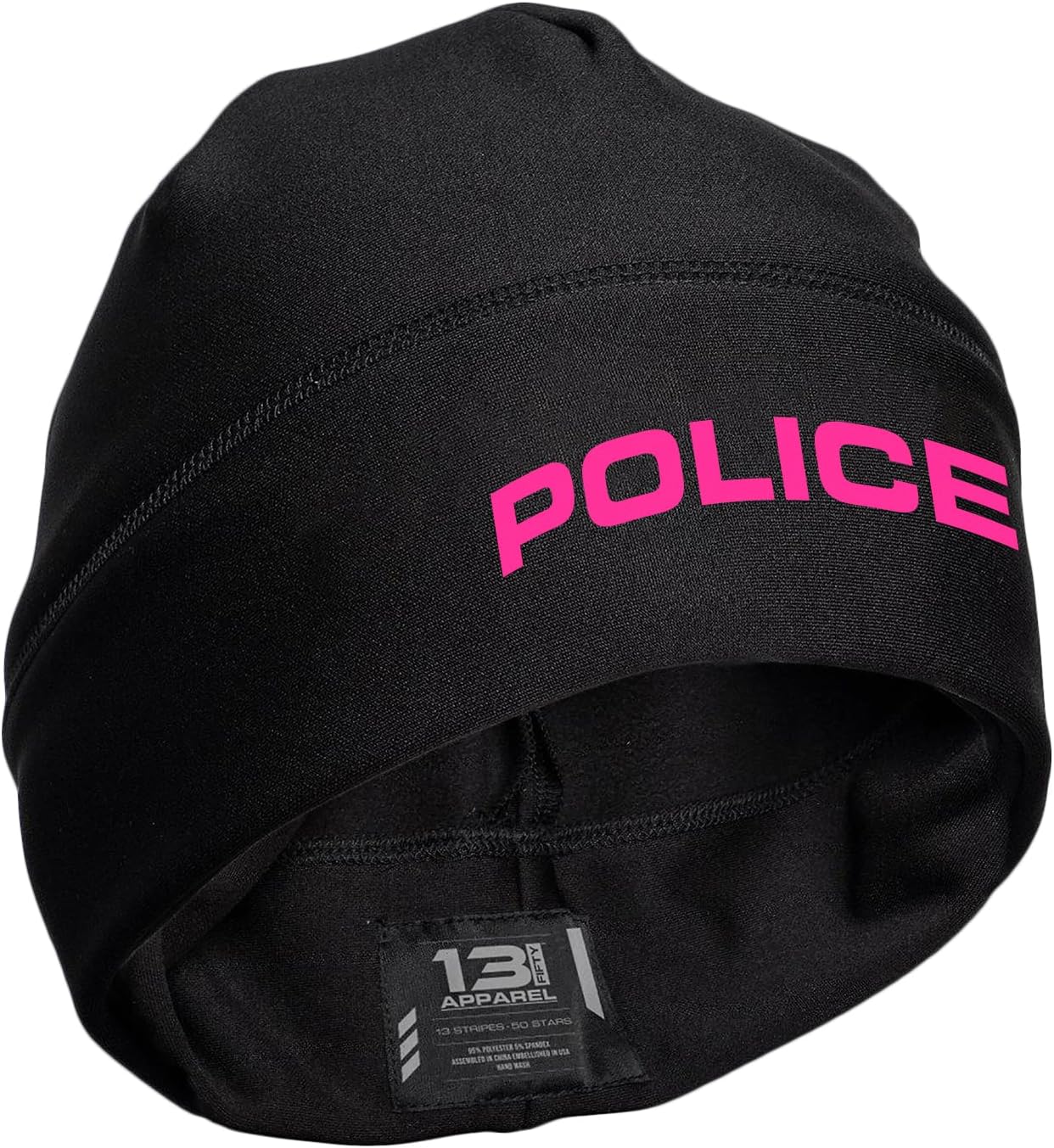 Police Utility Beanie - USA Patriotic Gear - Poly-Spandex Blend for Stretch-Fit Comfort - Unisex Hi-Vis Winter Hat