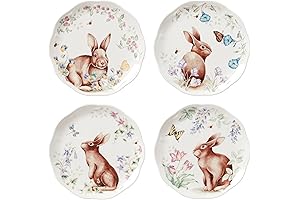 Lenox 893465 Butterfly Meadow Bunny 4-piece Accent Plate Set