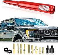 Vista 11 de Antena de Bala Mejorada con Bandera Estadounidense para Automóvil, Accesorios Exteriores de Camión, Cubiertas de Antena Compatibles con GMC, Chevy
