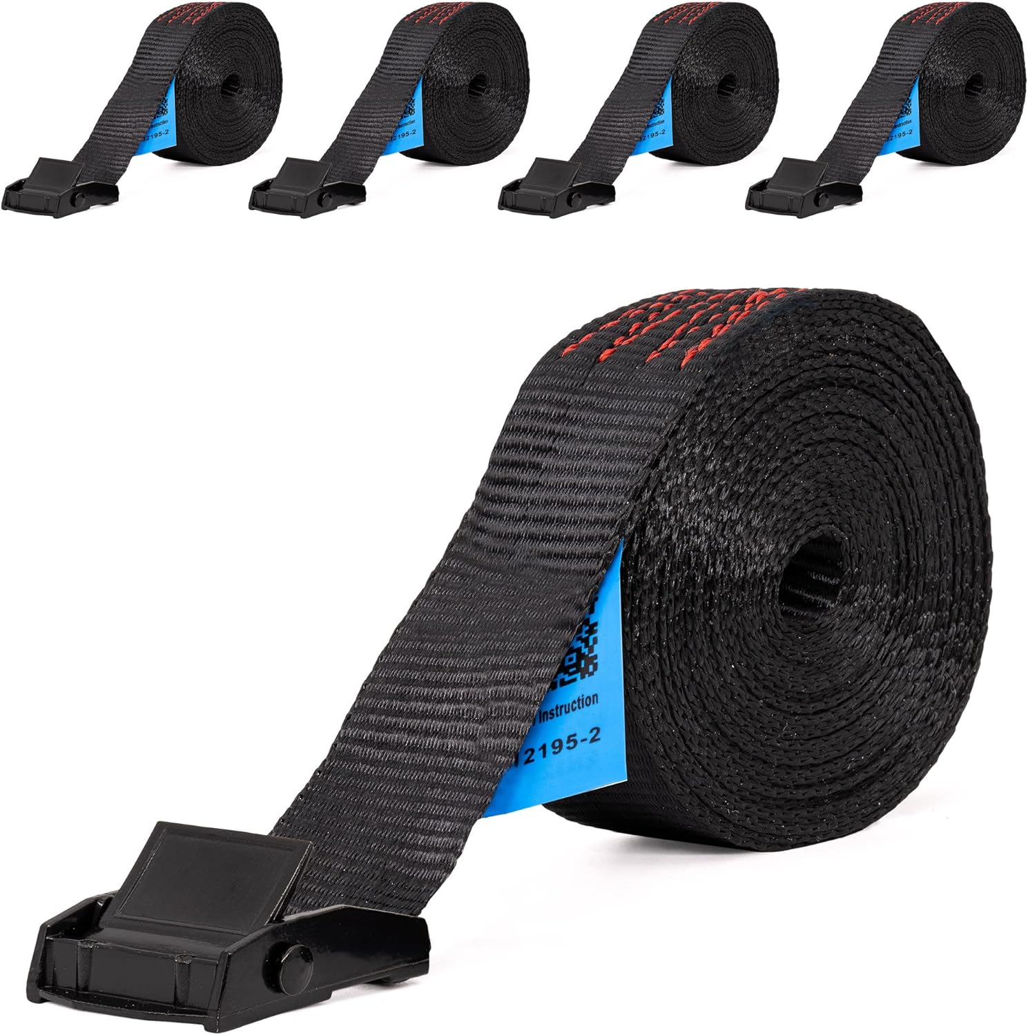 4 Spanngurte 2,5m 250kg - Schnellverschluss Zurrgurte Für Auto & Motorrad