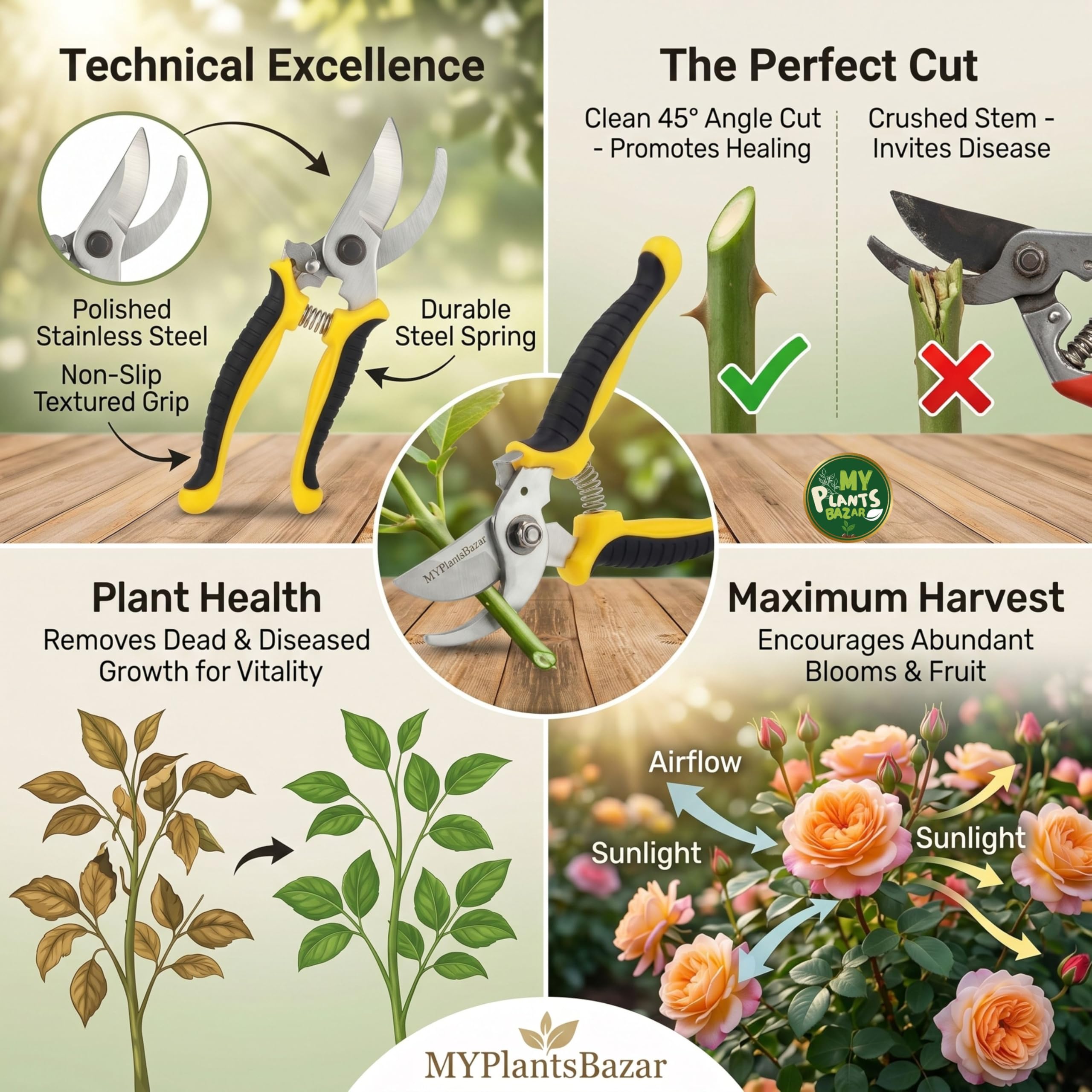 Heavy Duty Plant Cutter - Garden Pruner -6