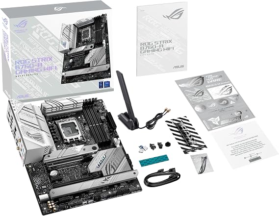 ASUS ROG Strix B760-A Gaming WiFi ATX Motherboard - Intel B760, DDR5, PCIe 5.0, WiFi 6E, Aura Sync RGB