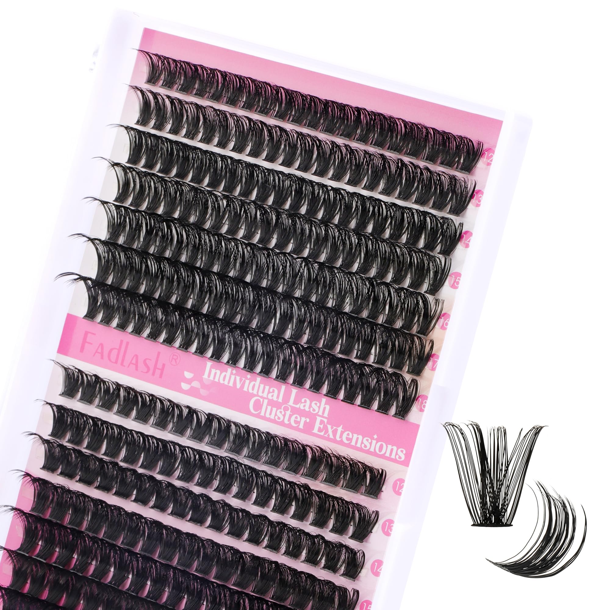 FADLASH Lash 120pcs 0.07mm D Curl 8-16mm 40D Mixed Trays Customizable DIY Eyelash Extensions for Beginners — view 112