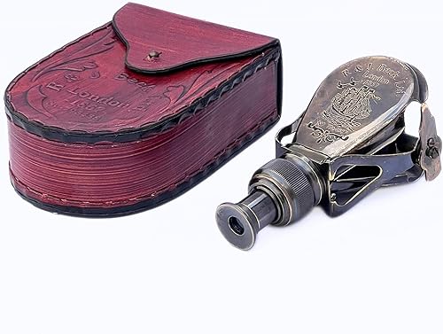 Náutico latón antiguo pequeño monocular marino vintage R & J Beck Londres 1857 Logo Binoculares para actividades al aire libre Colección del hogar