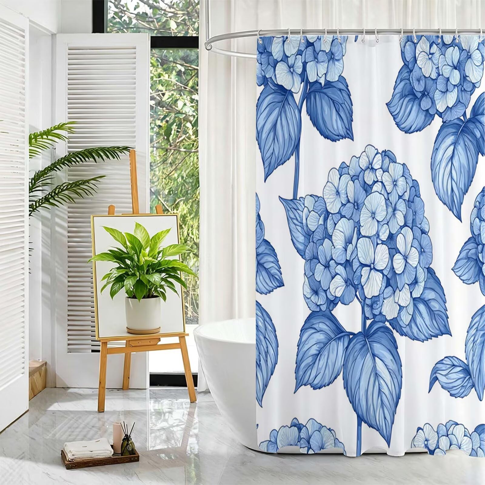 Duschvorhang Blau, Duschvorhang 180x180cm L-43