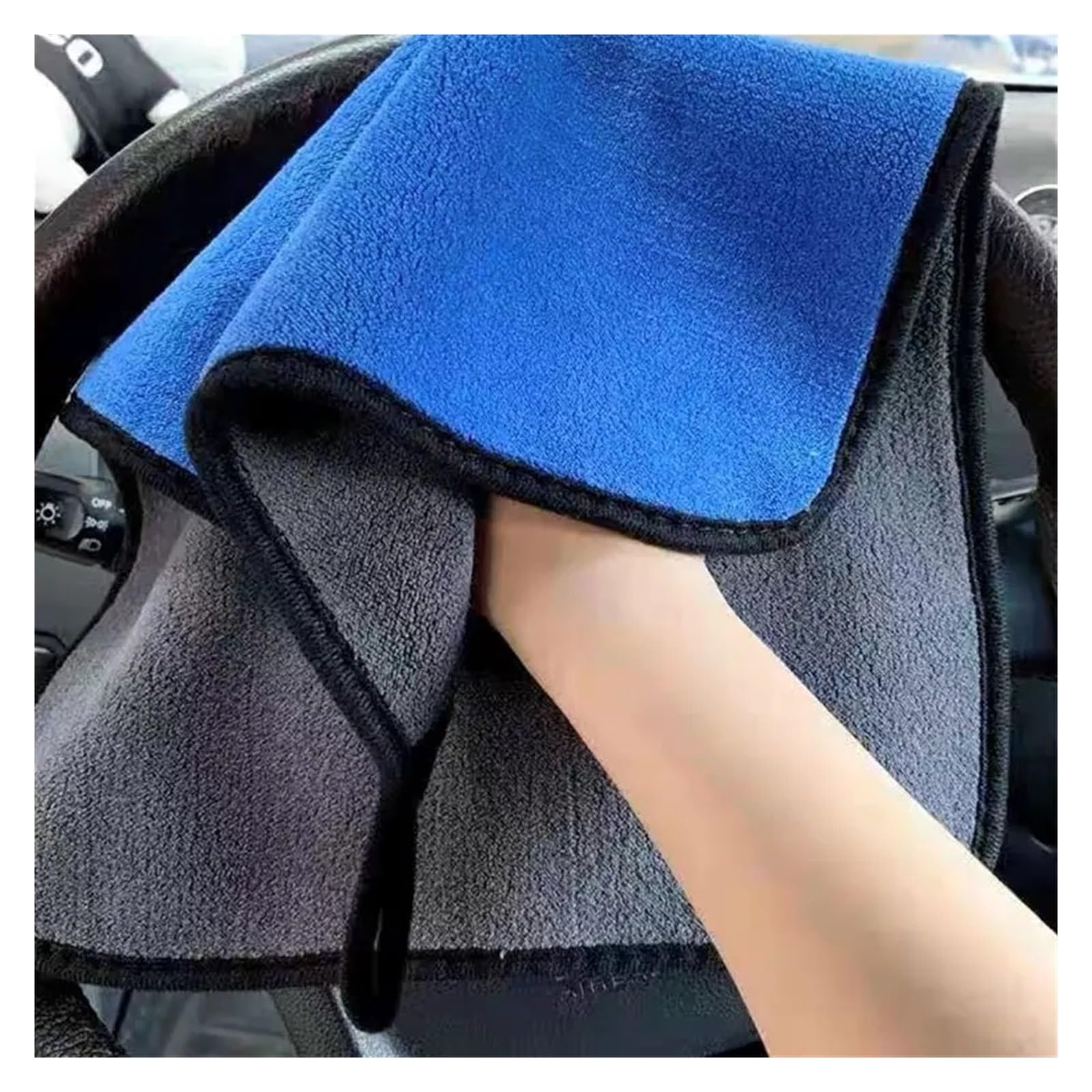 5PCS Double Sides Car Wash Microfiber Towel Cleaning Drying Cloth 30x60cm-5PCS — view 3