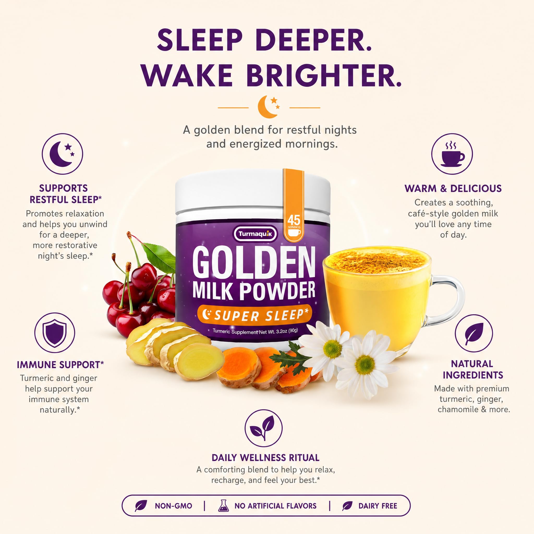 Amazon.com: Turmaquik Organic Moon Milk Sleep Powder - Melatonin