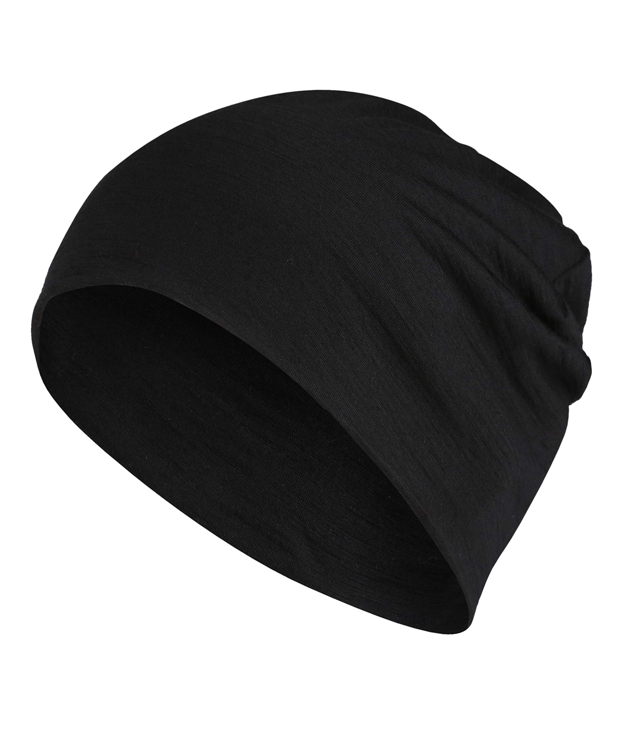 Brass Monkeys100% Pure Merino Wool - Beanie - New Zealand Made - Ultra Warm, Breathable Double Layer - Black Unisex Hat for Men & Women, All Black, One Size