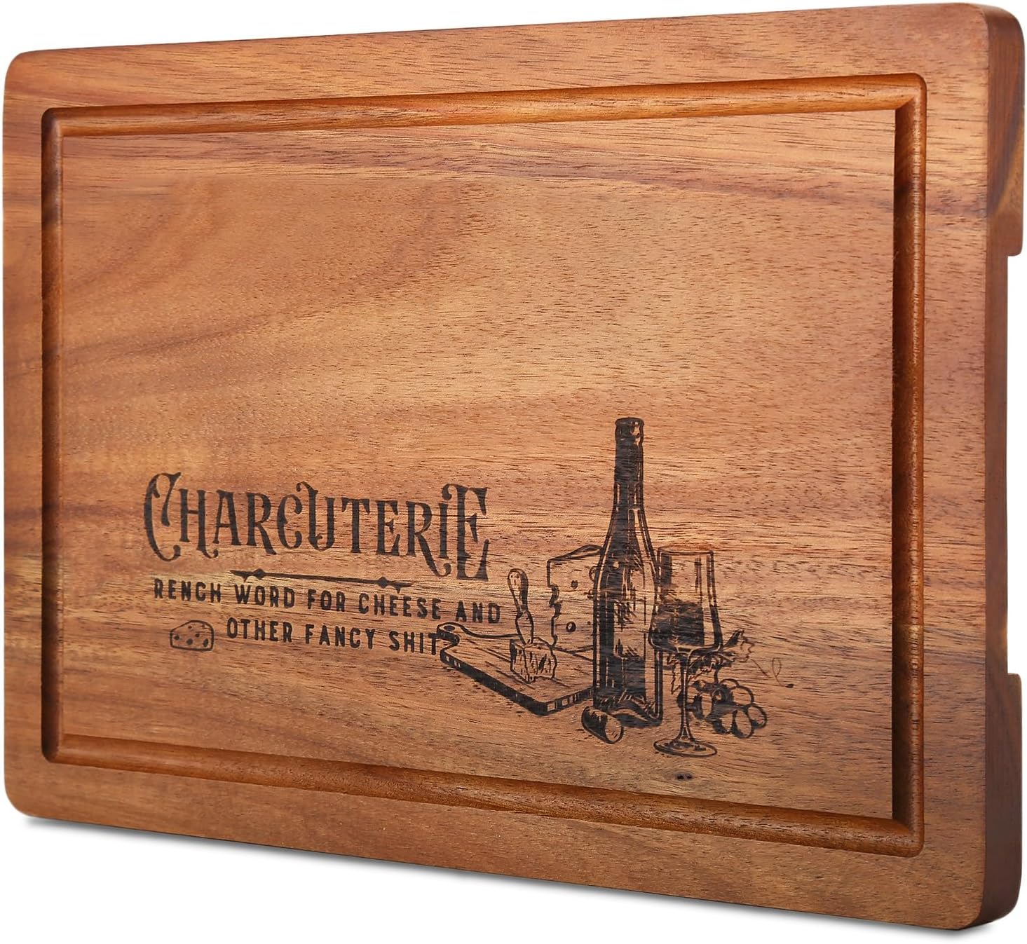 Divertida tabla de charcutería ideas de regalo Tabla decorativa de queso de madera, Día de la Madre Navidad Regalo perfecto de inauguración de la