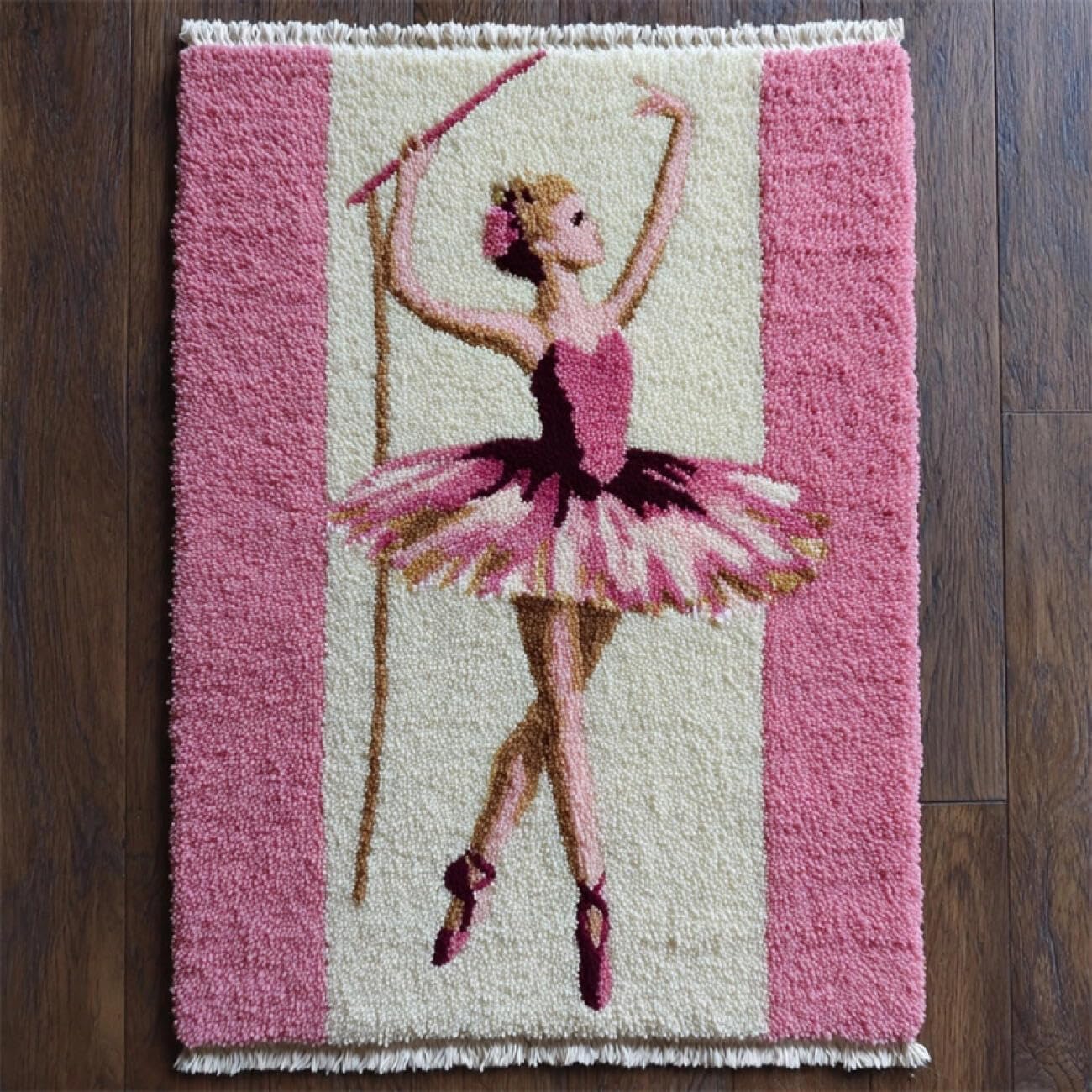 AMBATTERY Latch Hook Tapestry Kit Ballet Girl 90x120cm