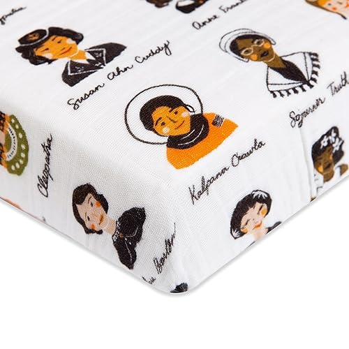 Miniatura 9 de Babyletto Mini sábana para cuna 100% algodón orgánico, certificado GOTS, 360, muselina ultrasuave y transpirable, margarita