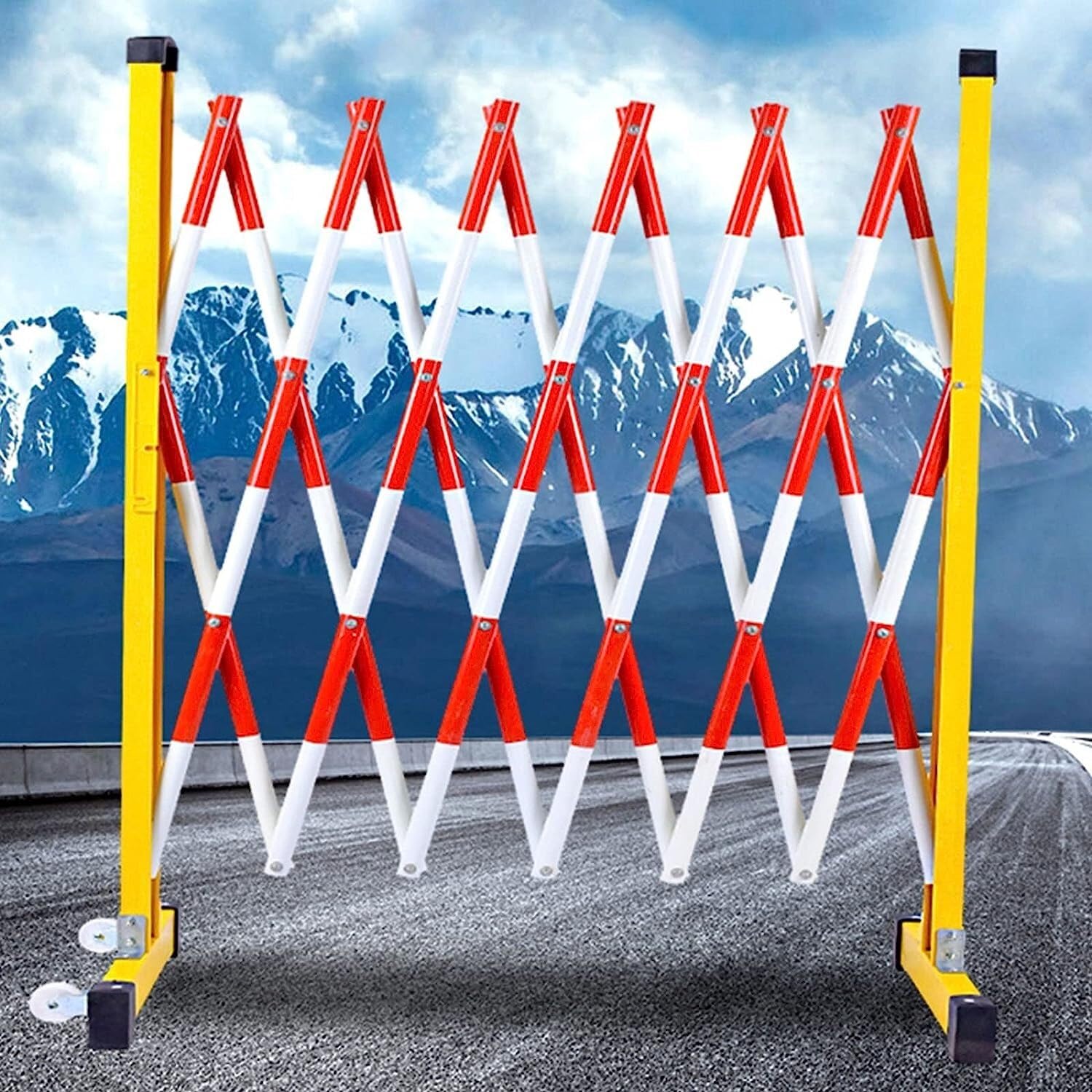 Barrière de circulation portable et pliable pour chantiers