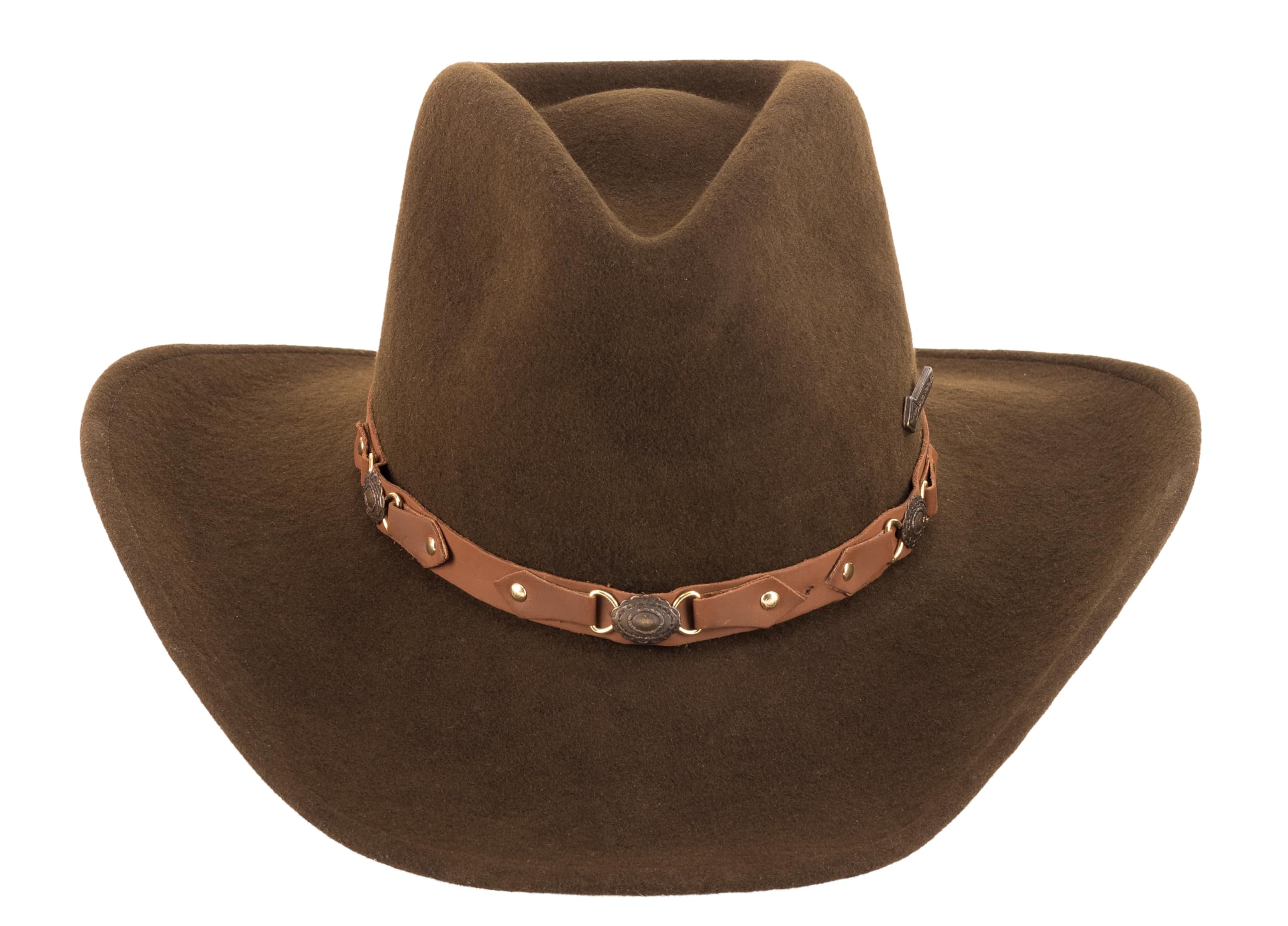 SCIPPIS Bandit Westernhut aus Wolle – Wasserabweisender Cowboyhut mit formbarer Drahtkrempe & Lederband – Unisex