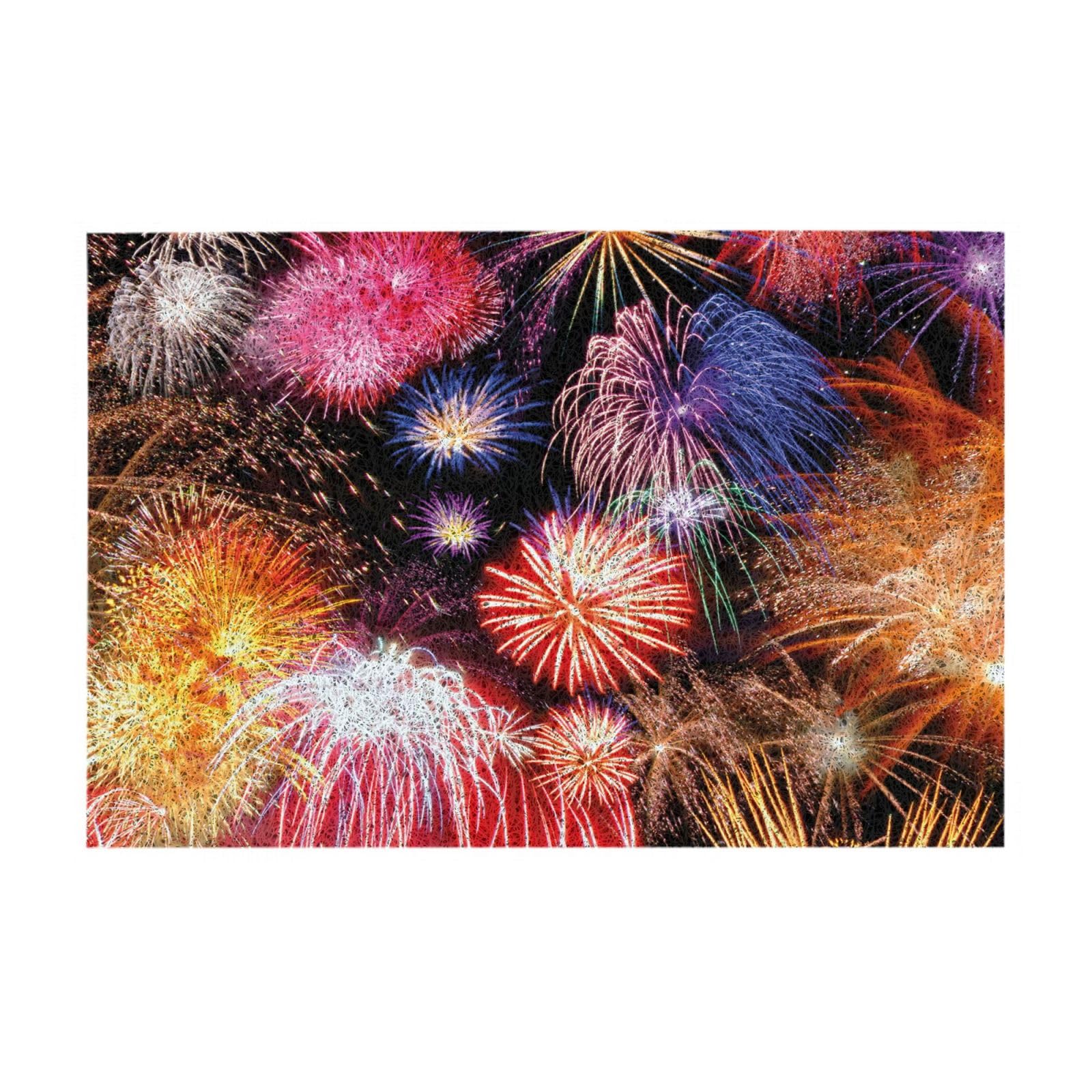 Paillasson de bienvenue feux d'artifice tapis de sol extérieur et intérieur