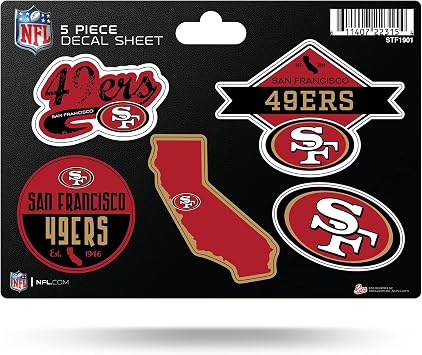 Rico Industries NFL 5-Pc Sticker Sheet
