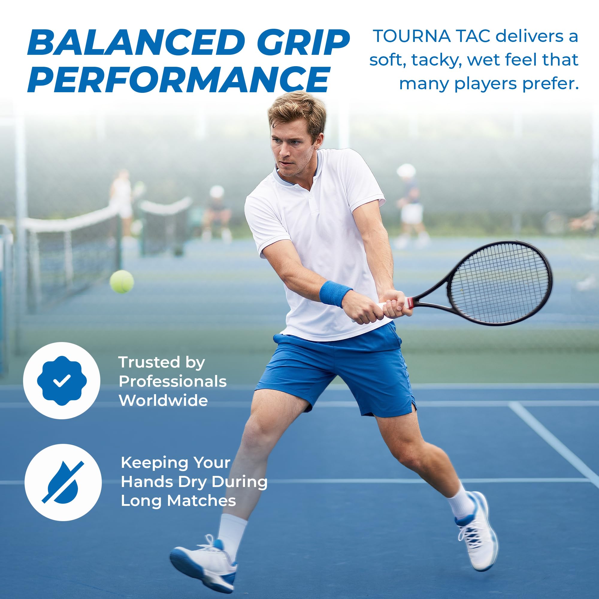 Tourna Unique Sports Tac Tennis-Griff Lot de 10