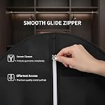 Garment Bag for Hanging Clothes, Black Suit Bag Cover for Men Travel, Foldable Garment Bags for Hanging Clothes, Breathable Dance Costume Storage, 23.6x43.3inch Dress Protector with Zipper